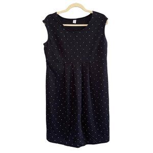 Old Navy Black Polka Dot Maternity Dress Sleeveless Knee-Length Medium